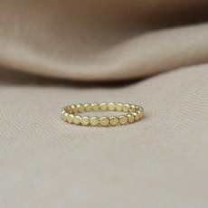 Flat Dotted Ring - Gold 14k via Solitude the Label
