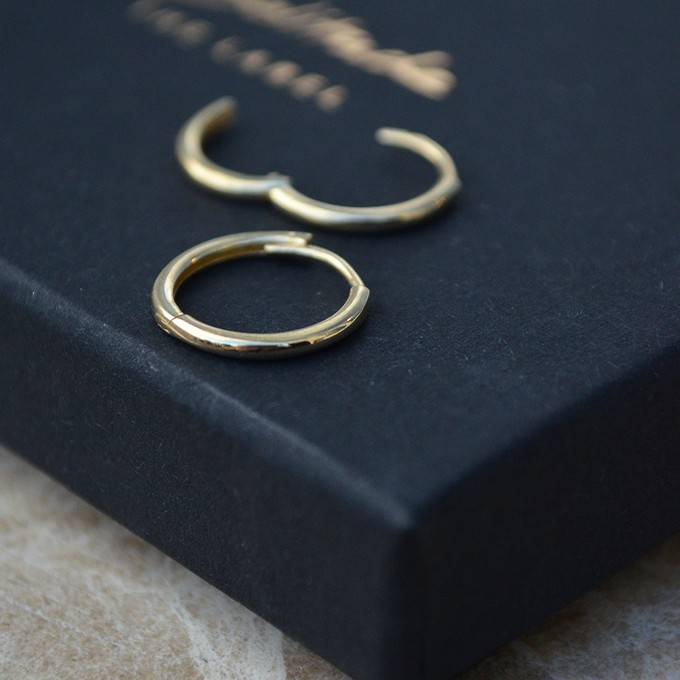 Earhoops easy - Gold 14k from Solitude the Label