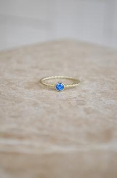 Ice Blue Topaz Ring - Gold 14k van Solitude the Label