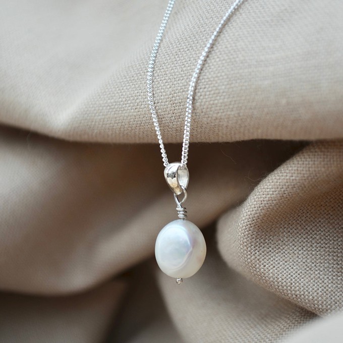 Pearl Necklace - Silver from Solitude the Label