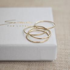 Ultra Thin Stacking Ring - Gold 14k via Solitude the Label