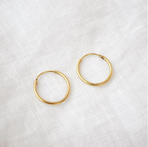 Earhoops - Gold 14k from Solitude the Label
