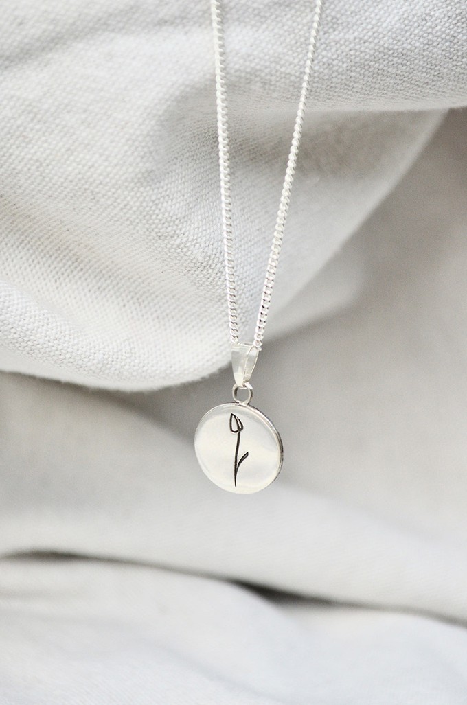 Thoughtful Tulip - Botanical Amulet - Silver from Solitude the Label