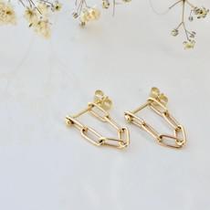 Chain Earpins - Gold 14k van Solitude the Label