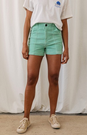 Cockatoo rib shorts mint leaf from Sophie Stone