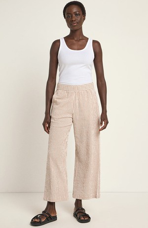 Broek streep off white mocha from Sophie Stone