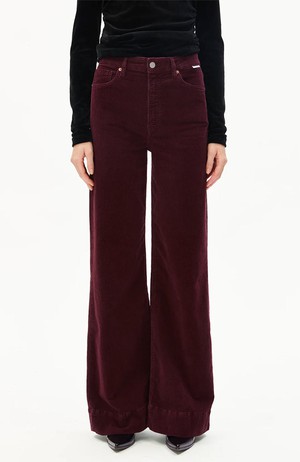 Murliaa corduroy broek dark cranberry from Sophie Stone