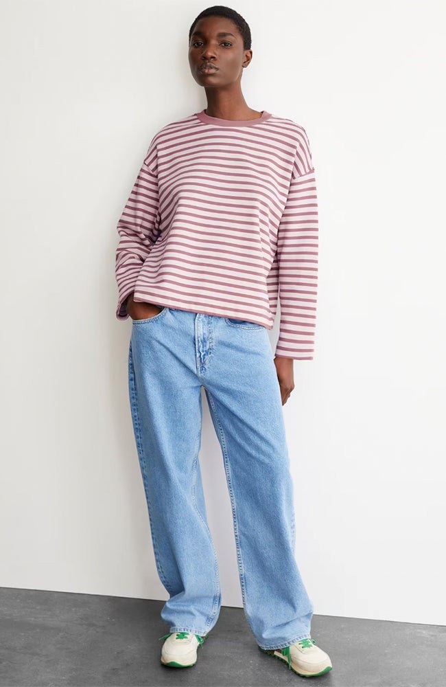 Frankaa stripe trui dark berry from Sophie Stone