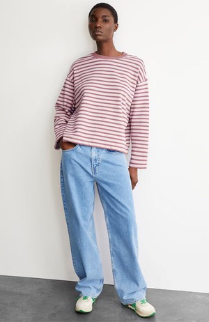 Frankaa stripe trui dark berry from Sophie Stone
