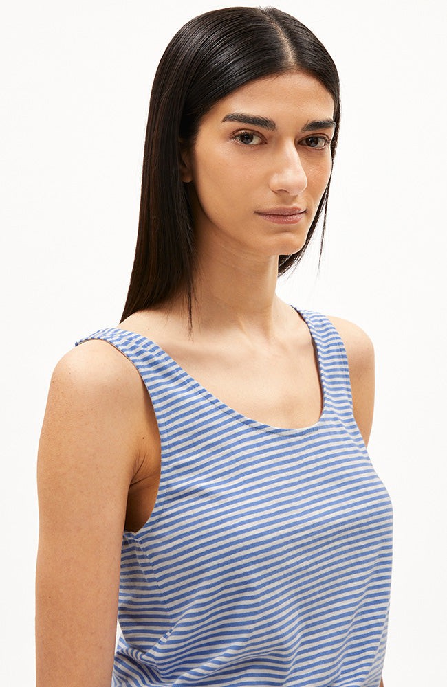 Minaami stripes top blue bloom from Sophie Stone
