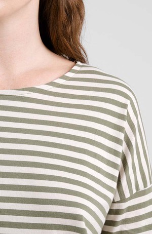 Humledal stripes top leave green from Sophie Stone
