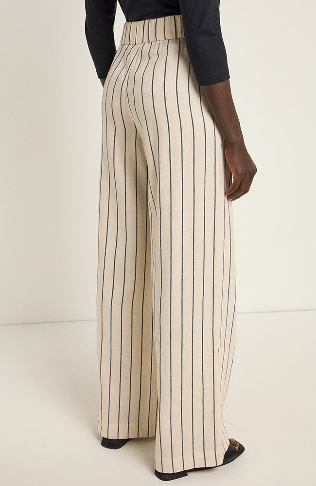 Linnen broek stripes cream from Sophie Stone