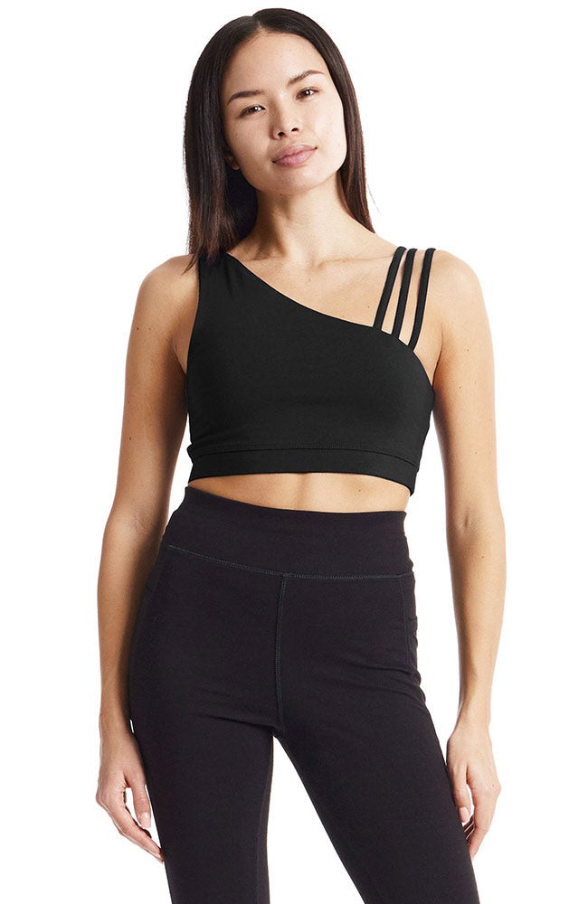 Yoga Asymmetric top zwart from Sophie Stone