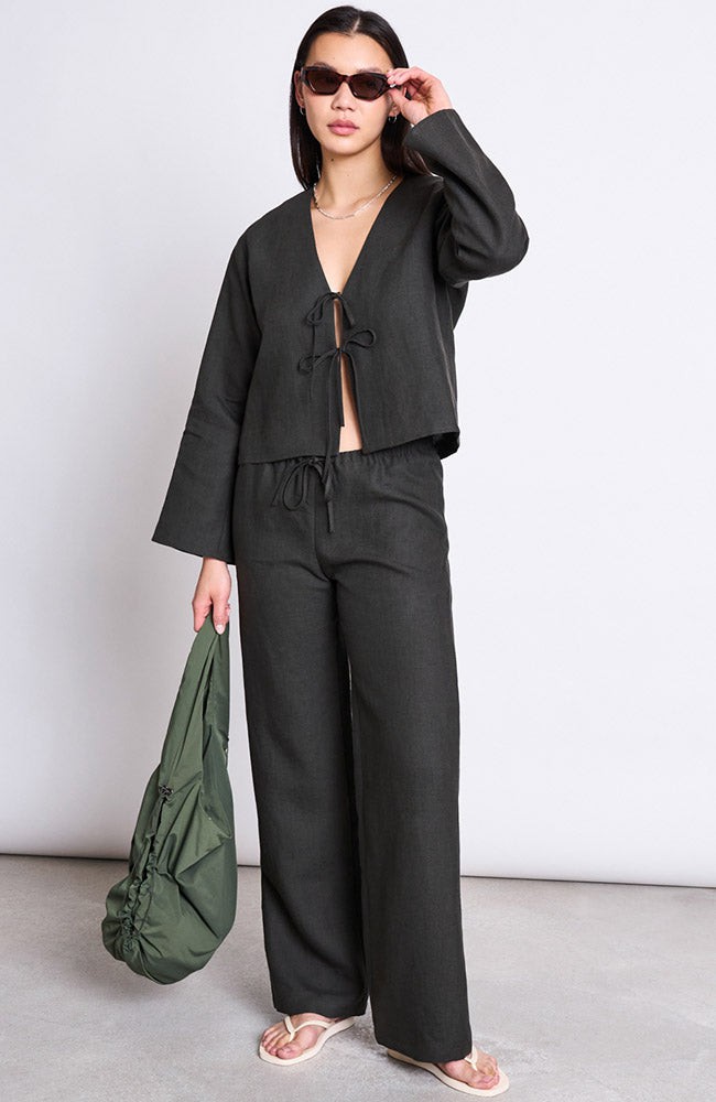 Sjov broek dark olive from Sophie Stone