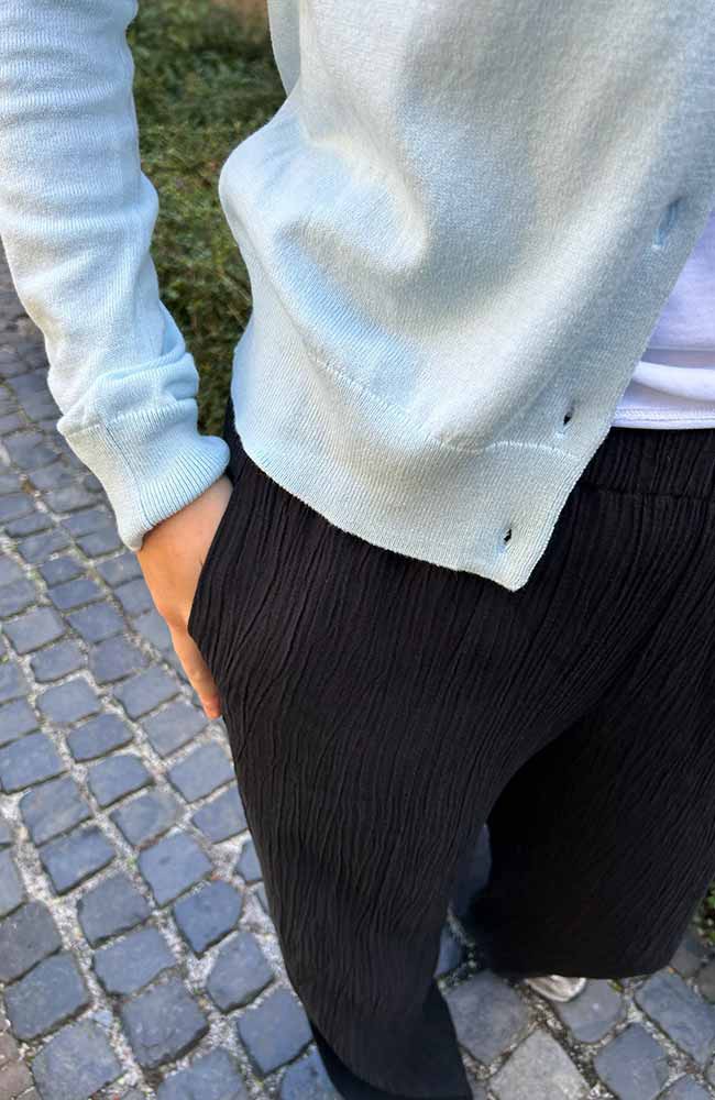 Hava Crinkle broek zwart from Sophie Stone