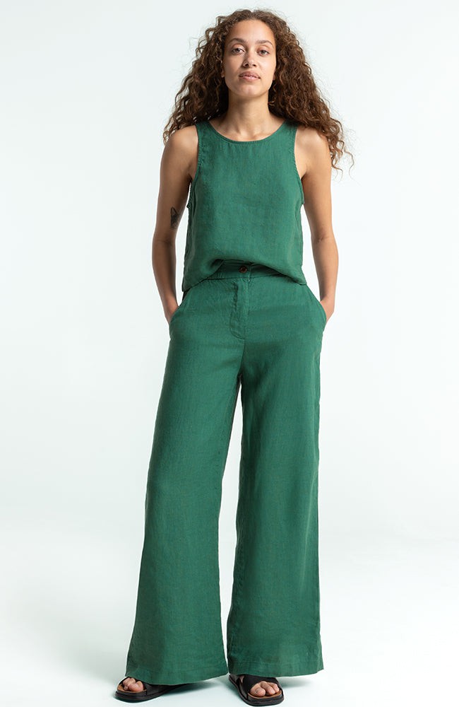 Lilian broek linnen bistro green from Sophie Stone