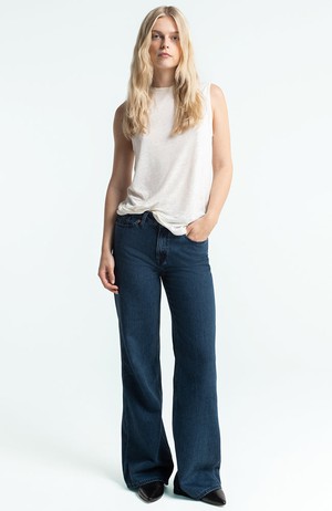 Jane flare jeans alex dark worn from Sophie Stone