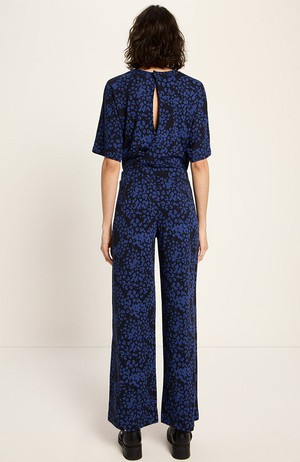 Jumpsuit animal blauw zwart from Sophie Stone