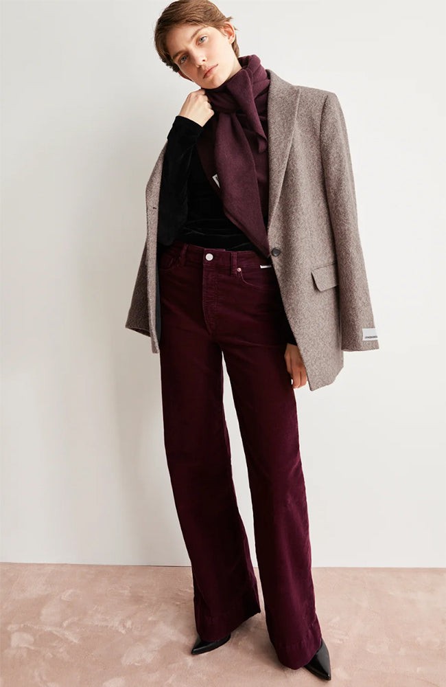 Murliaa corduroy broek dark cranberry from Sophie Stone