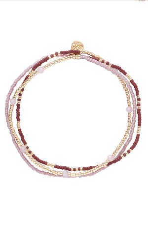 Welcome armband Rose Quartz Gold from Sophie Stone