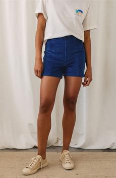 Cockatoo rib shorts ultramarine via Sophie Stone