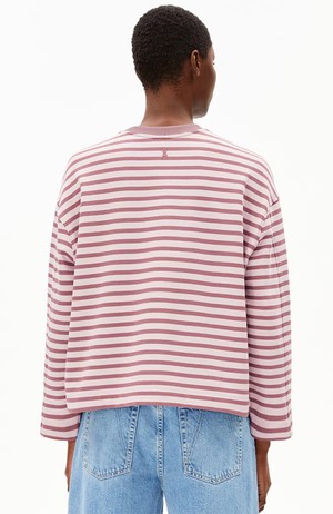 Frankaa stripe trui dark berry from Sophie Stone