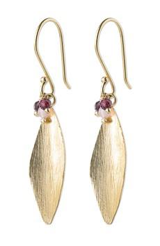 Longful oorbellen Garnet Rose Quartz via Sophie Stone