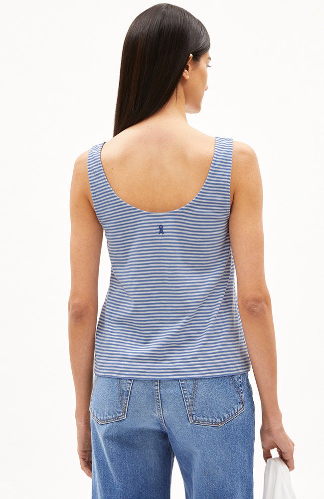 Minaami stripes top blue bloom from Sophie Stone