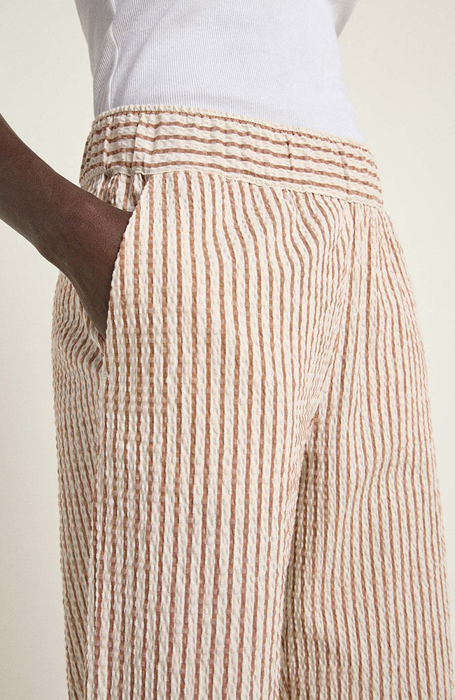 Broek streep off white mocha from Sophie Stone