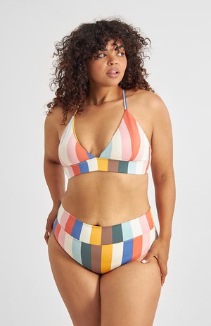 Bikinibroekje Slite stripes multi from Sophie Stone