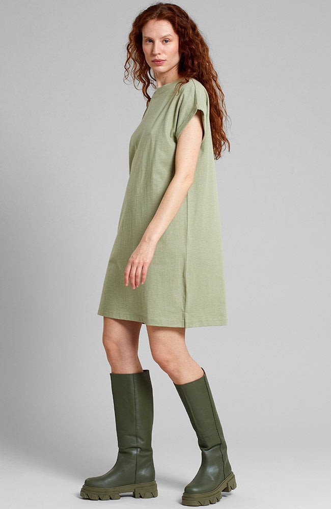 Eksta hemp jurk green from Sophie Stone