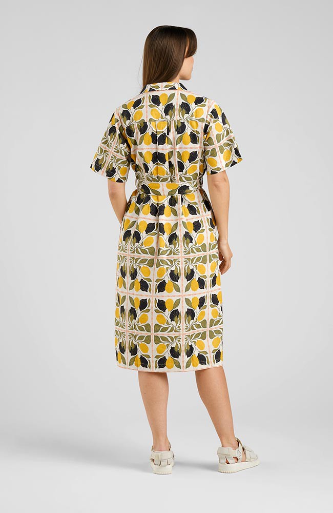 Orrefors lemon tiles jurk from Sophie Stone