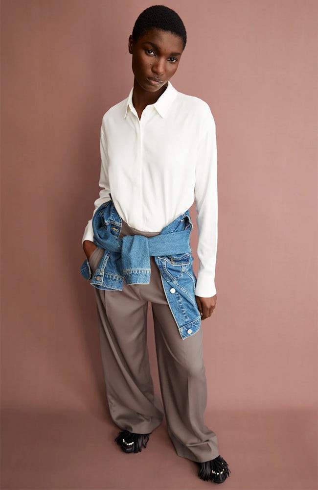 Larisaana longsleeve blouse wit from Sophie Stone