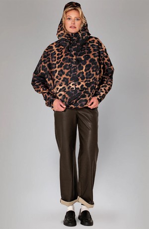 Dark Leopard Anorak Poncho from Sophie Stone