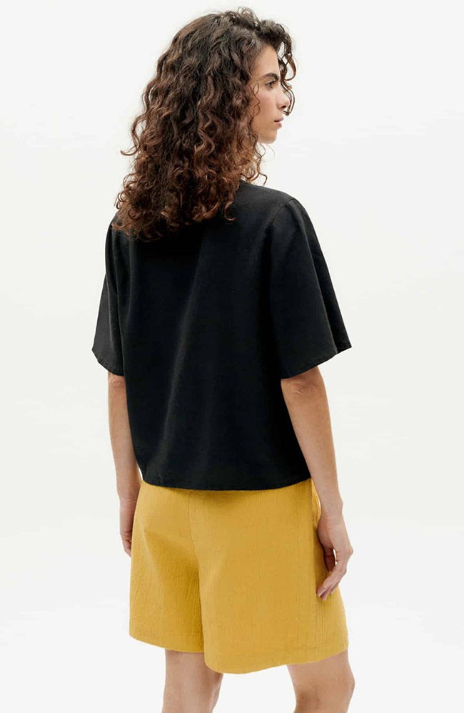 Black hemp Libelula blouse from Sophie Stone