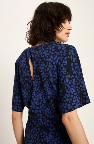 Jumpsuit animal blauw zwart from Sophie Stone