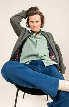 Petrea knit jacket green van Sophie Stone