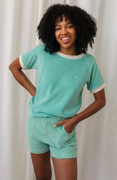 Carvel badstof shirt mint via Sophie Stone