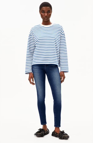 Frankaa stripe trui dark morning from Sophie Stone