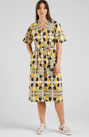 Orrefors lemon tiles jurk from Sophie Stone