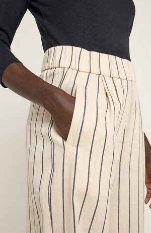 Linnen broek stripes cream from Sophie Stone