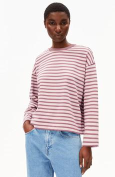 Frankaa stripe trui dark berry via Sophie Stone