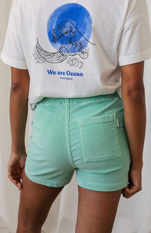 Cockatoo rib shorts mint leaf from Sophie Stone