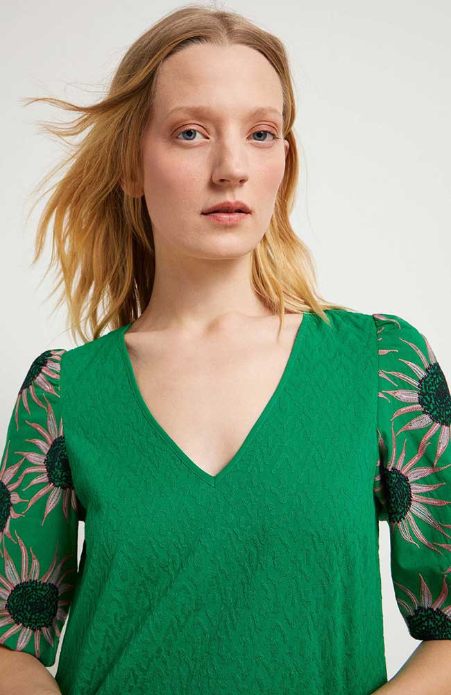 Blouse bloem groen from Sophie Stone