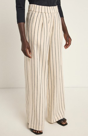 Linnen broek stripes cream from Sophie Stone