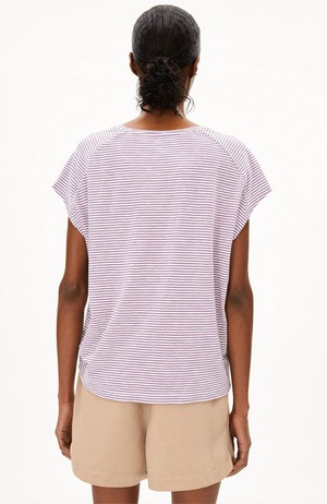 Oneliaa stripes t-shirt sunset sky from Sophie Stone