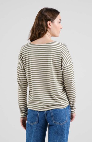 Humledal stripes top leave green from Sophie Stone