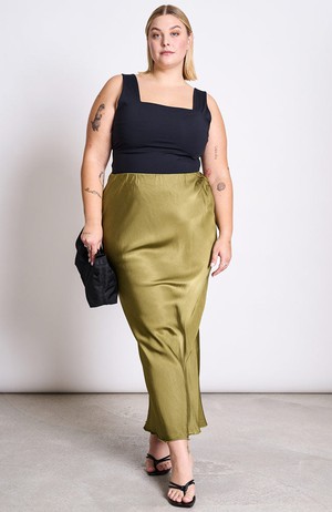 Serin maxi rok woody olive from Sophie Stone