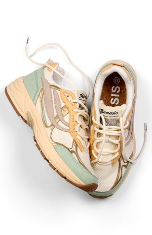 G-eco '99 sneaker metallic mint gold sand from Sophie Stone