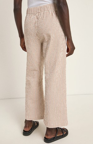 Broek streep off white mocha from Sophie Stone